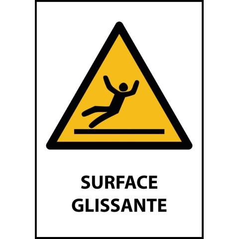 LOT DE 2 - SIGNALÉTIQUE DE DANGER - SURFACE GLISSANTE - W011 - ISO 7010 - PVC - A4