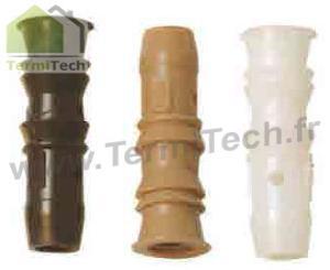 Lot de 500 injecteurs traitement bois femelles 9,5 mm - sans tête - pour charpente avec bille anti-retour et double collerette_0