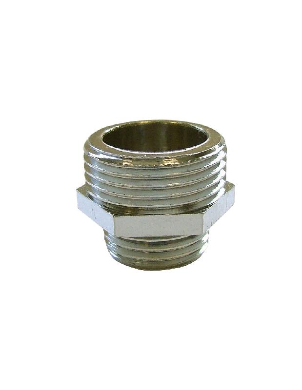 MAMELON RÉDUIT DOUBLE MÂLE 20/27X12/17 CHROMÉ - GARIS - D050026