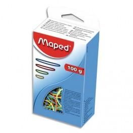 MAPED BOÎTE 100G ÉLASTIQUES COLORIS ET TAILLES ASSORTIS