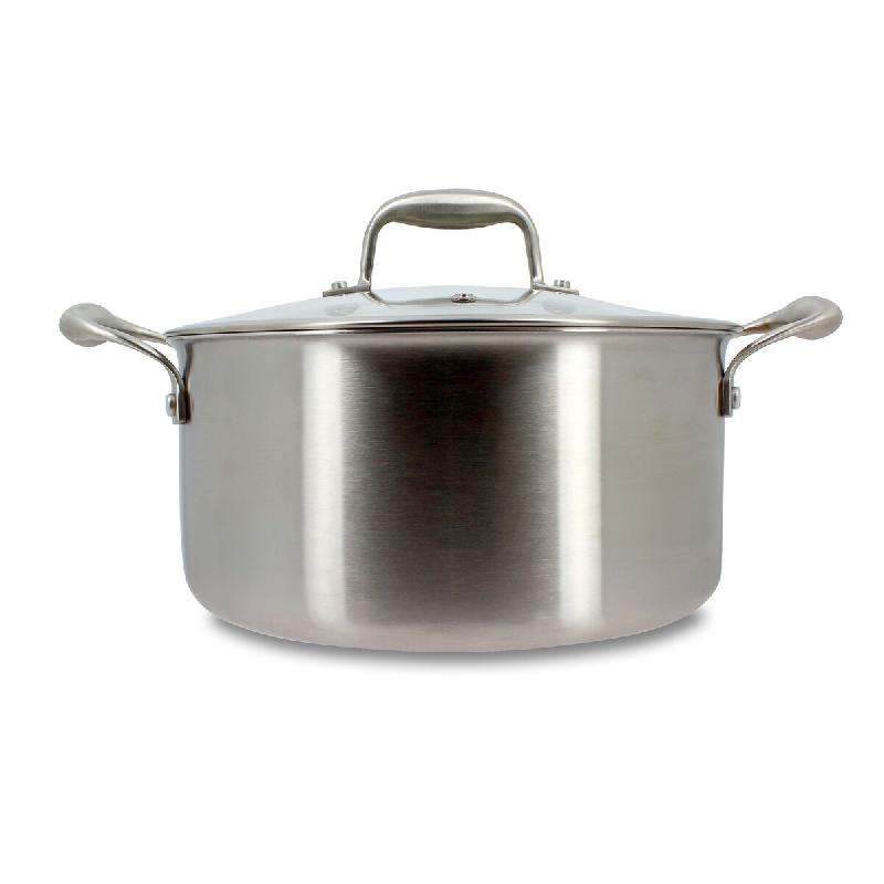 Menastyl - Faitout trinox revêtu 24cm en acier inoxydable - 3256391046272_0