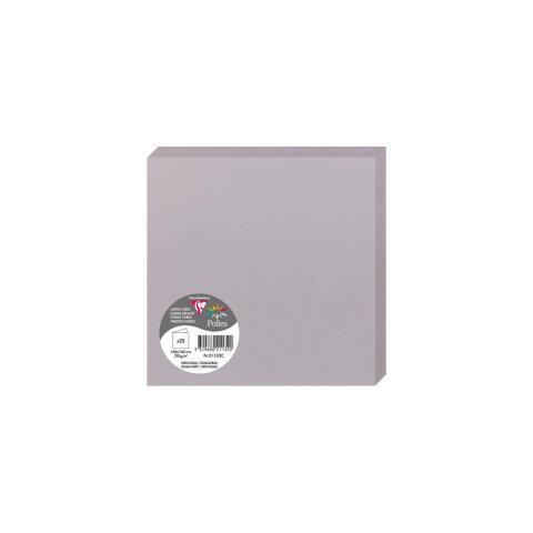 PAQUET DE 25 CARTES PLIÉES POLLEN 160X160MM 210G/M2 - GRIS KOALA