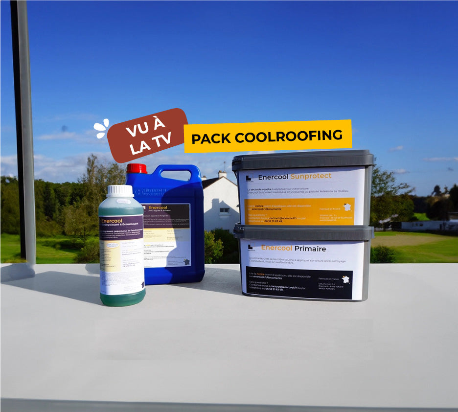 Peinture cool roof réfléchissante pour toiture - Réduit la température jusqu'à -6°C - Pack tout-en-un_0