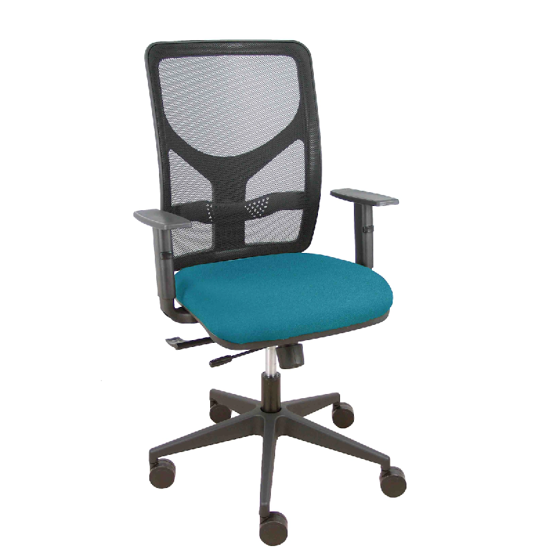 Piqueras y Crespo Silla Motilla traslack malla negra asiento bali verde petróleo brazo regulable - bleu multi-matériau 21TKM840B429B10CRN65_0
