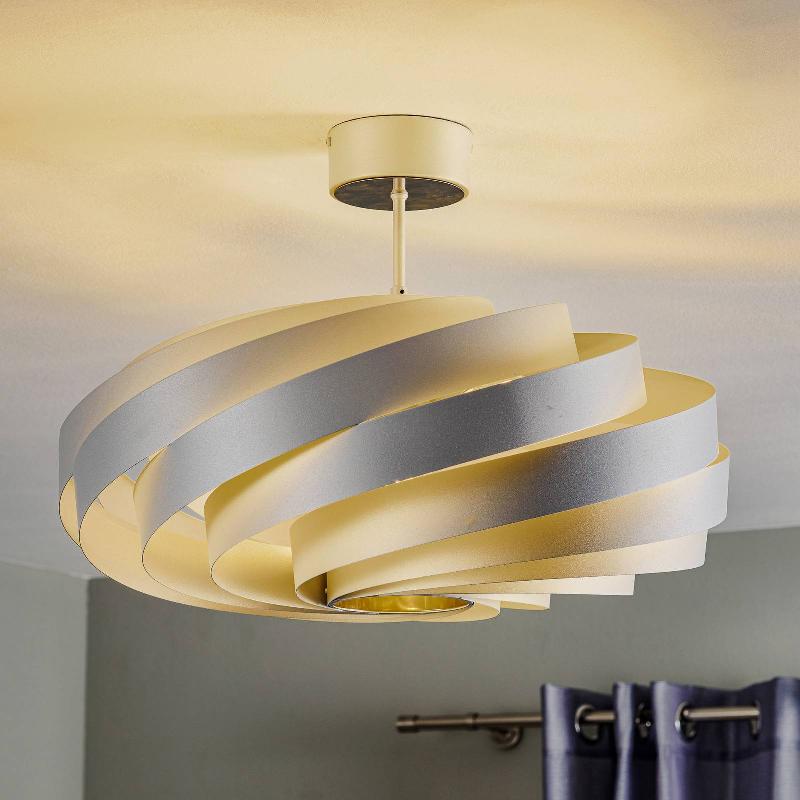 EULUNA PLAFONNIER VENTO, COULEUR ALUMINIUM, Ø 60 CM, MÉTAL