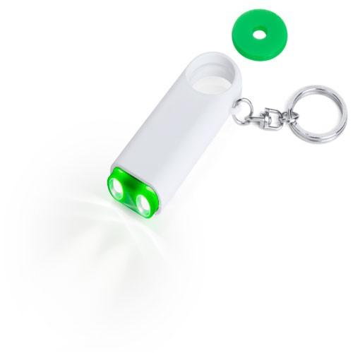 Porte-clés monnaie publicitaire Kipor - 2 LEDs avec piles bouton incluses_0