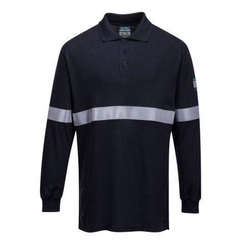PORTWEST FR03 POLO ML MODAFLAME BANDE RÉTRO MARINE - TAILLE XXXL