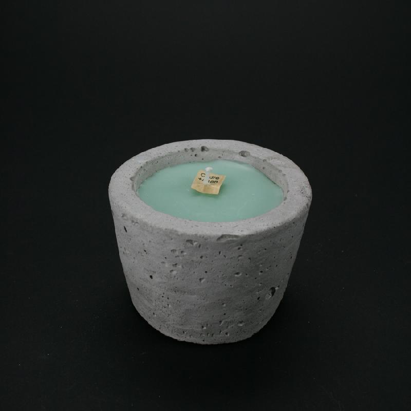 POT BOUGIE VERTE AU CÈDRE 10CM - VOLUTE - POT
