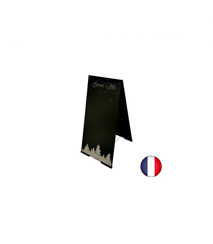 Stop trottoirs - interface plv - avec ardoises personnalisées Bonnes Fêtes - 120 x 60 cm_0