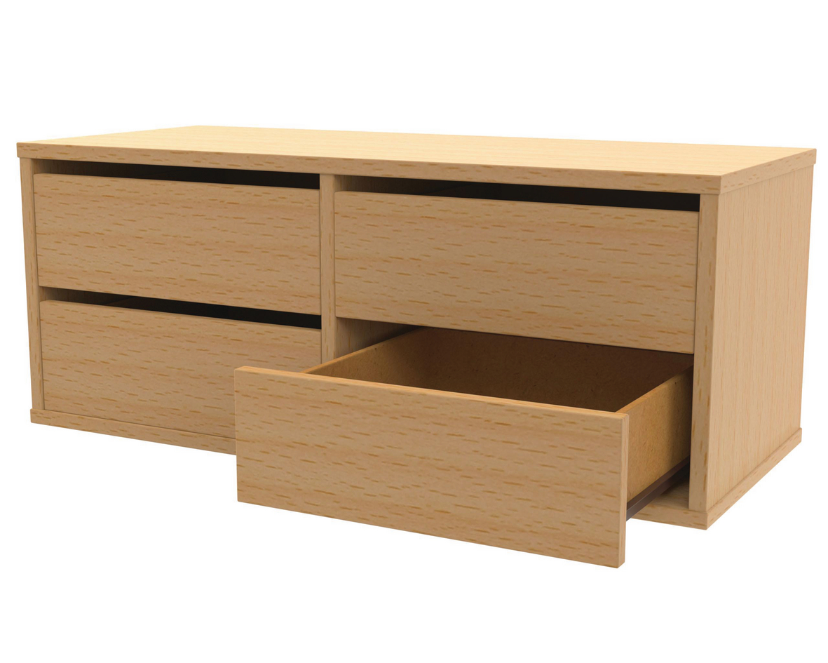 SURMEUBLE 4 TIROIRS HÊTRE OSCAR