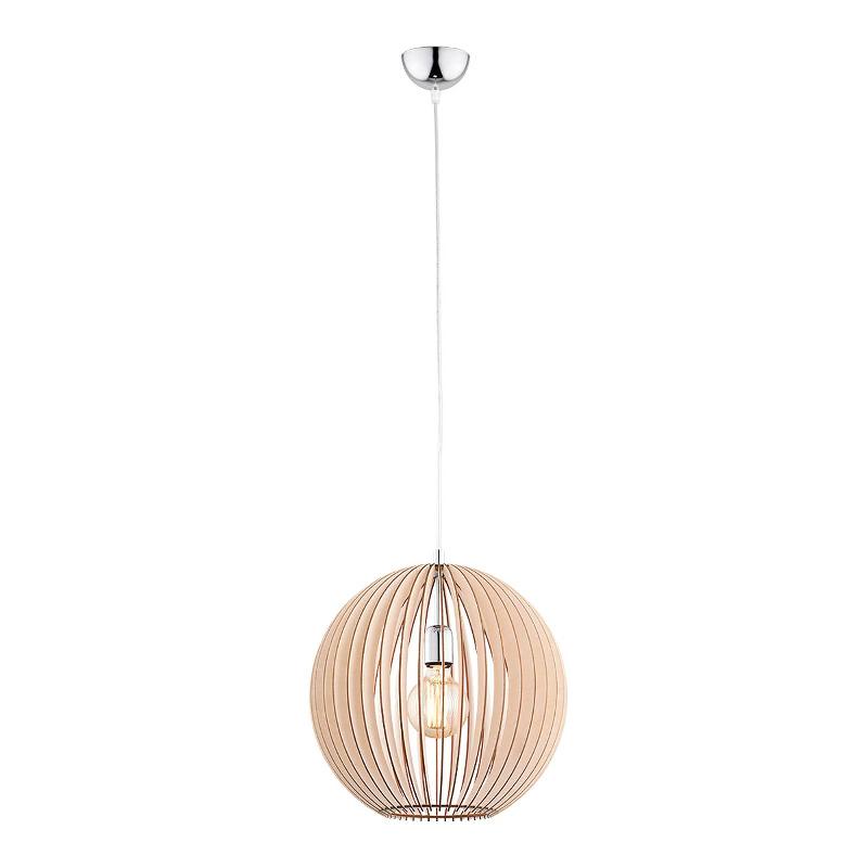 ARGON SUSPENSION PAZ EN LAMELLES DE BOIS Ø 42 CM, CHROME