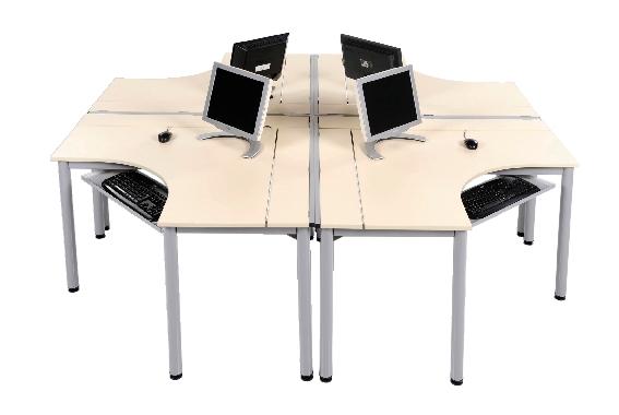 TABLE INFORMATIQUE FIGURA ANGLE 90° 12X60 PLATEAU MÉLAMINÉ SANS ACCÈS GOULOTTE - MANUTAN COLLECTIVITÉS