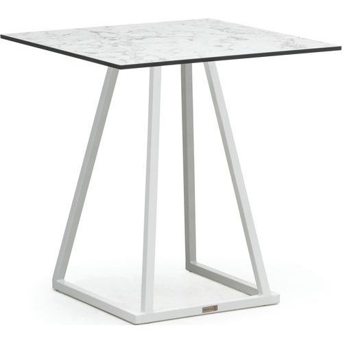 TABLE LINEA DINNERBLANC70X70X74CM COMPACT MARBLE - FLEXFURN