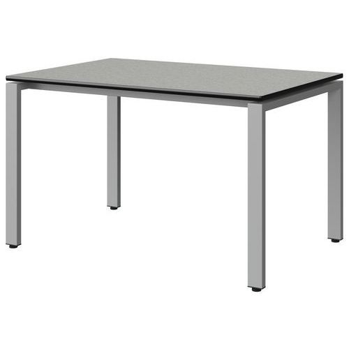TABLE MALIBU 120X80 T5 SOUDÉ ST ISOS GRIS 1400/NO GRIS 9006