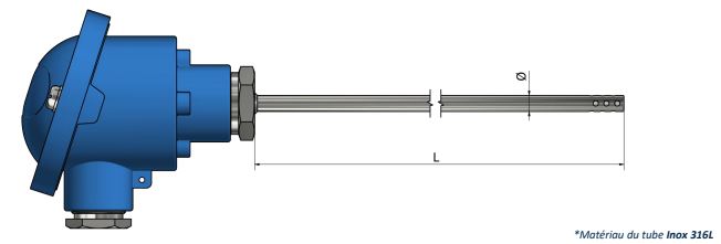 Thermistance d'ambiance ajourée - tête de raccordement HH22 - plusieurs types disponibles_0