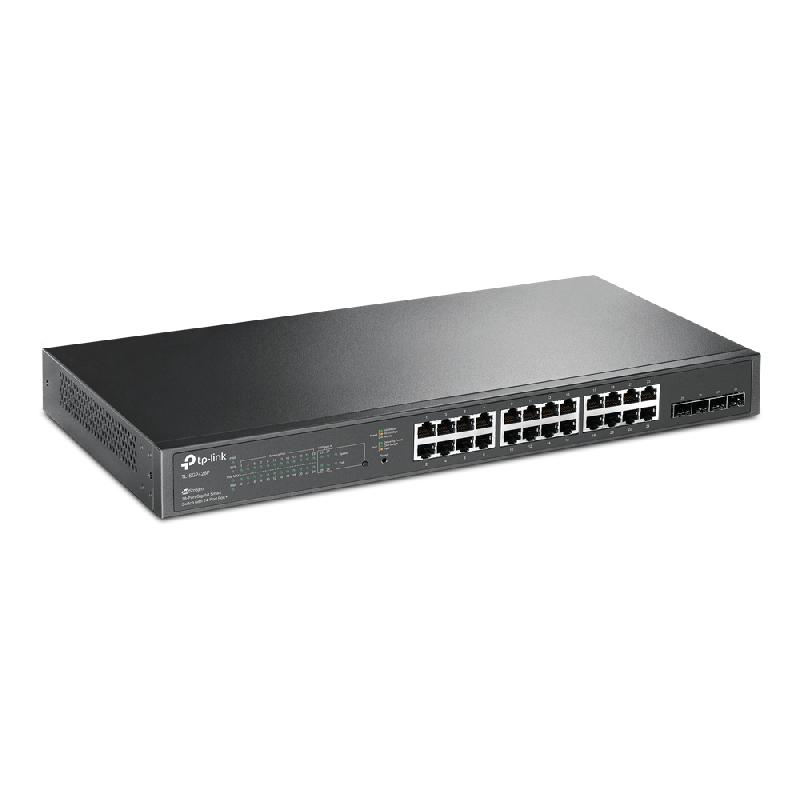 TP-Link JetStream TL-SG2428P commutateur réseau Géré L2/L2+ Gigabit Ethernet (10/100/1000) Connexion Ethernet, supportant l'alimentation via ce port (PoE) 1U Noir_0