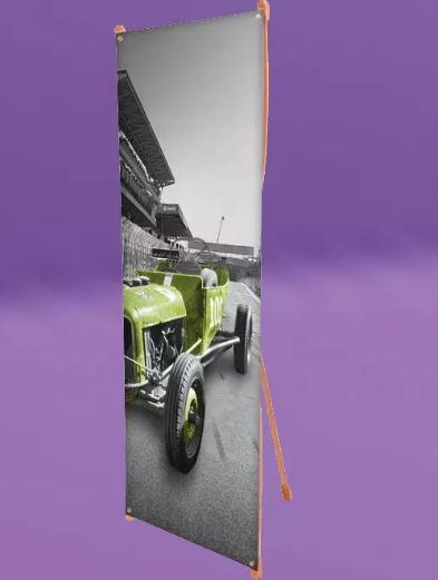 X banner - Totem pliable en bambou 80x180 cm avec sac de transport_0