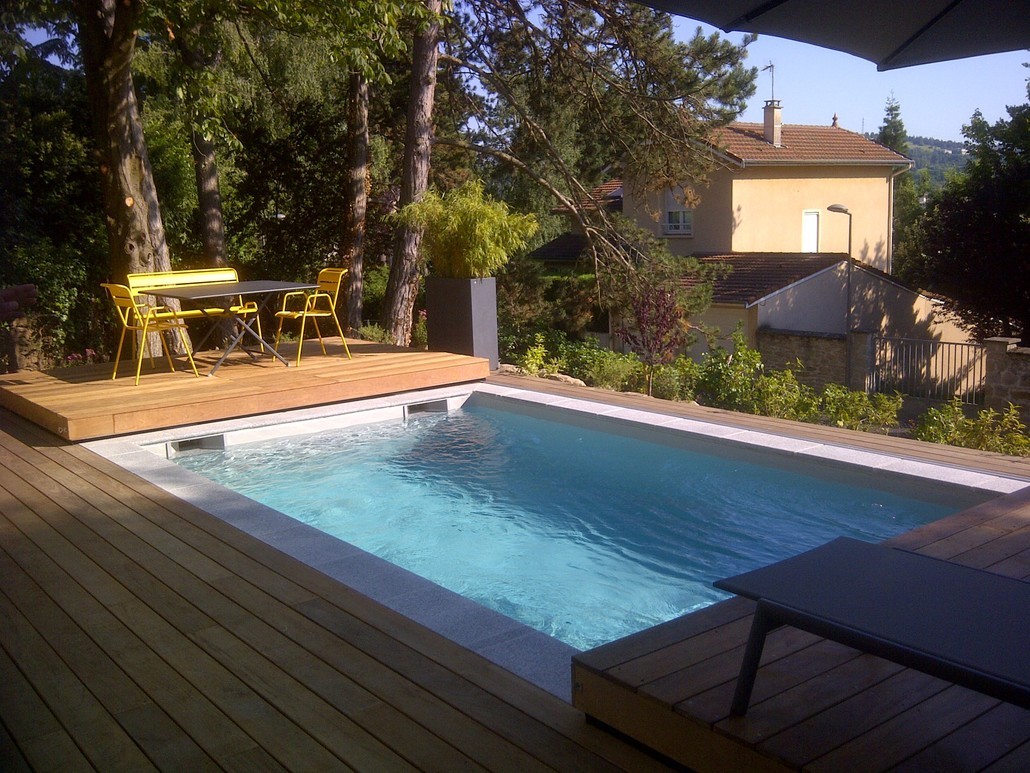 Abri piscine plat STILYS - amovible, manuel, en aluminium avec terrasse mobile sur rail_1