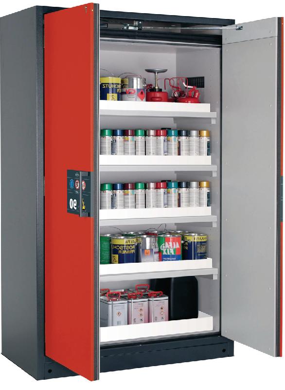 ARMOIRE SÉCURITÉ Q-PEGASUS-90 Q90.195.120.WDAC GRIS/ROUGE - MANUTAN COLLECTIVITÉS