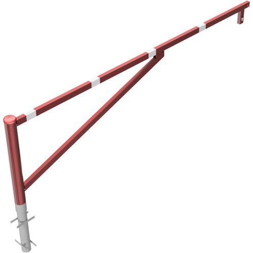 BARRIÈRE À BÉTONNER SERRURE PROFILÉE-3000 MM-ROUGE/BLANC - SCHAKE