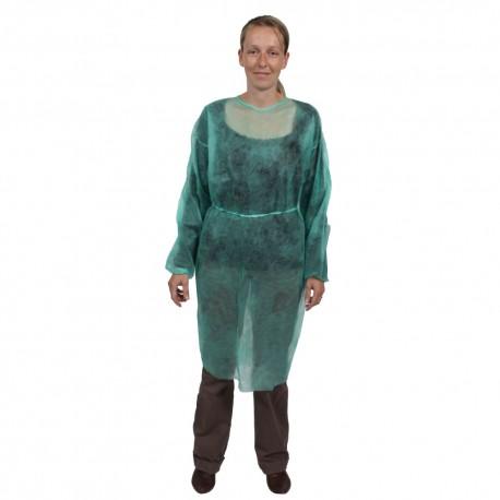Blouses de protection en polypropylène non tissé - Taille unique - Vert - Sachet de 10_0