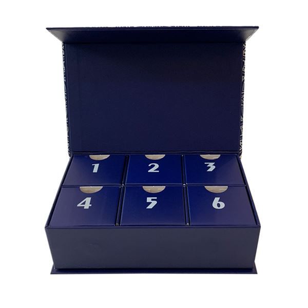 Boîte-cadeau de luxe en aluminium doré - Timbre chaud pour calendrier de l'Avent et emballage de chocolat - AM Packaging Company Limited_0