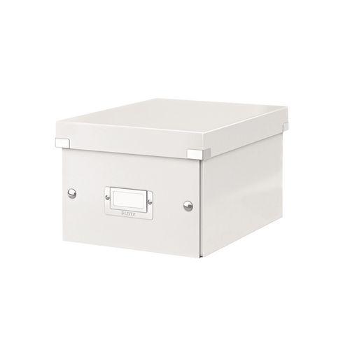 BOÎTE DE RANGEMENT CARTON LEITZ CLICK&STORE WOW H 16 X L 21,7 X P 28 CM BLANCHE