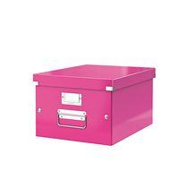 BOÎTE DE RANGEMENT CARTON LEITZ CLICK&STORE WOW H 20 X L 28 X P 36,8 CM ROSE