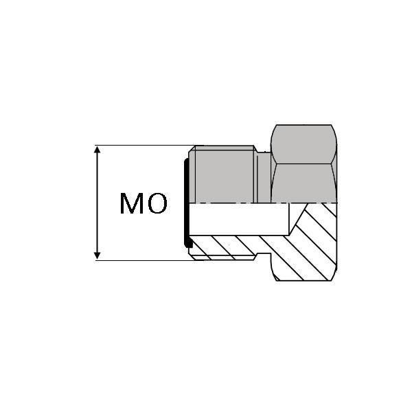 Bouchon mâle ORFS tête hexagonale - OOBM000004 - OBMORFS 9/16_0