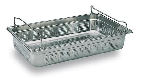 BOURGEAT - BAC PERFORÉ AVEC ANSE PANIER INOX GN 1/1 200 MM - 741520
