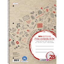 CAHIER À SPIRALE RECYCLING, A4, QUADRILLÉ, 160 PAGES - LOT DE 6