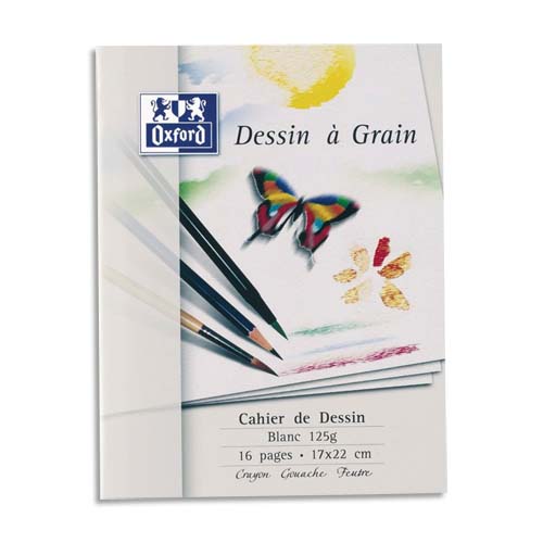 CAHIER DE DESSIN PIQÛRE 16 PAGES UNIES BLANCHES 17X22CM. COUVERTURE CARTE - LOT DE 13