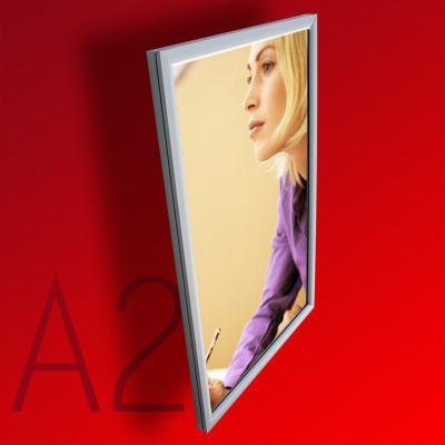 Caisson lumineux LED LUCENTIS - format standard A2 (420 x 594 mm) - simple face avec cadre clic anodisé_0
