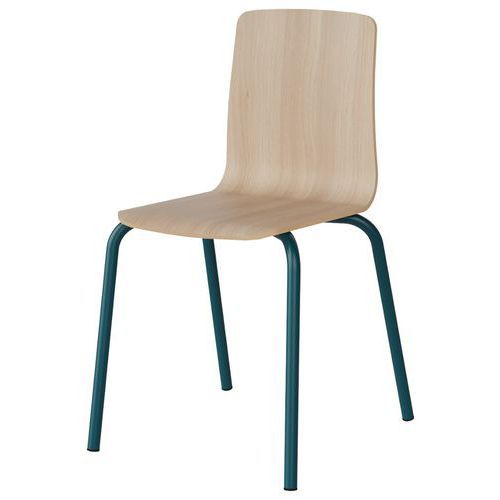 CHAISE MALIBU 4P T6 COQUE ACACIA LAK 1277 / ALU BLEU 5025 - MANUTAN EXPERT