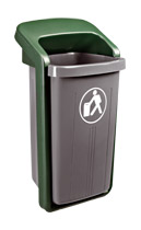 CORBEILLE MURALE 50 LITRES EXTÉRIEUR GRISE BERCEAU VERT
