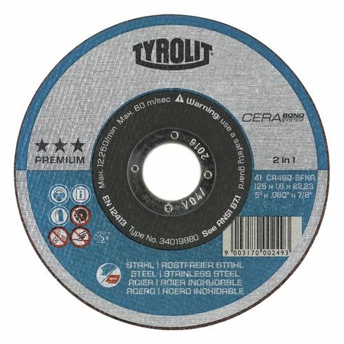DISQUE À TRONÇONNER PREMIUM CERABOND - DIAMÈTRE 125 MM - MOYEU PLAT TYROLIT