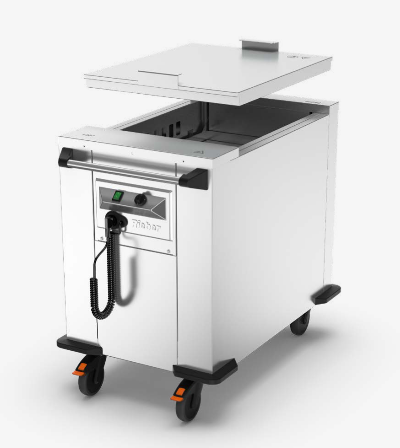 DISTRIBUTEUR À PLATE-FORME RIEBER PU - 630 X 425 AVEC CHAUFFAGE PAR AIR CHAUD VENTILÉ