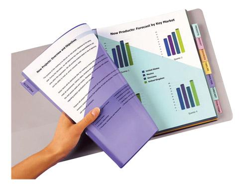 LOT DE 2 - DOUBLE POCHETTE INTERCALAIRE A4+ POLYPROPYLÈNE COLORÉ AVERY 8 ONGLETS MULTICOLORES - 1 JEU