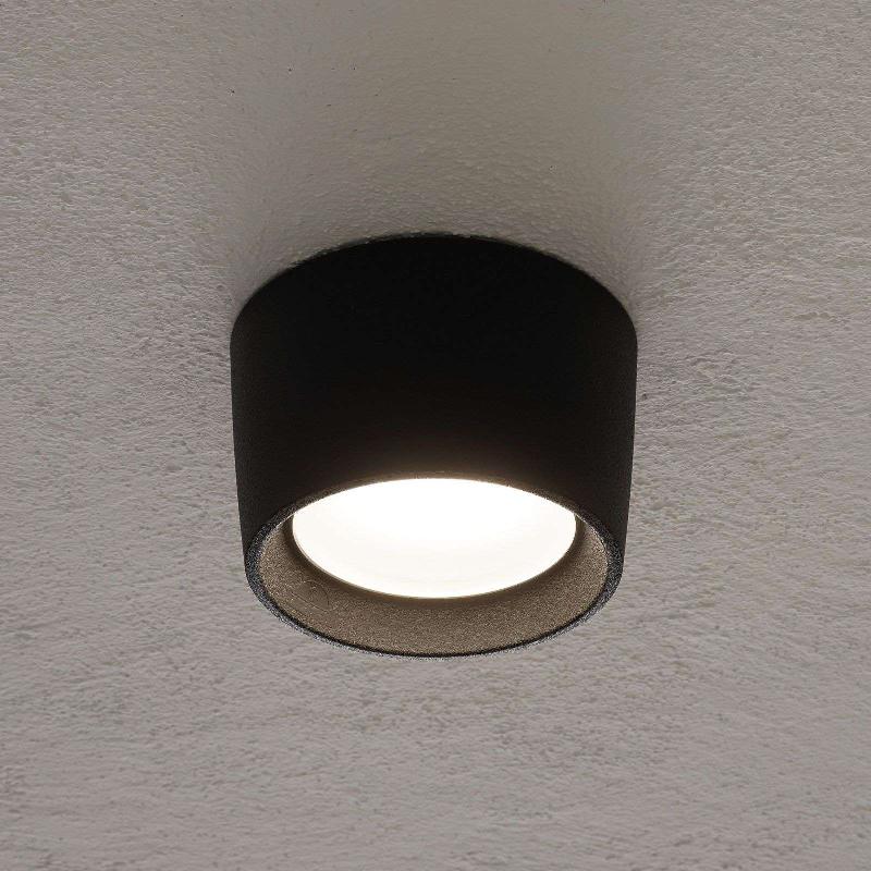 FUMAGALLI DOWNLIGHT LIVIA Ø 16 CM NOIR/GIVRÉ RÉSINE SYNTHÉTIQUE GX53 CCT