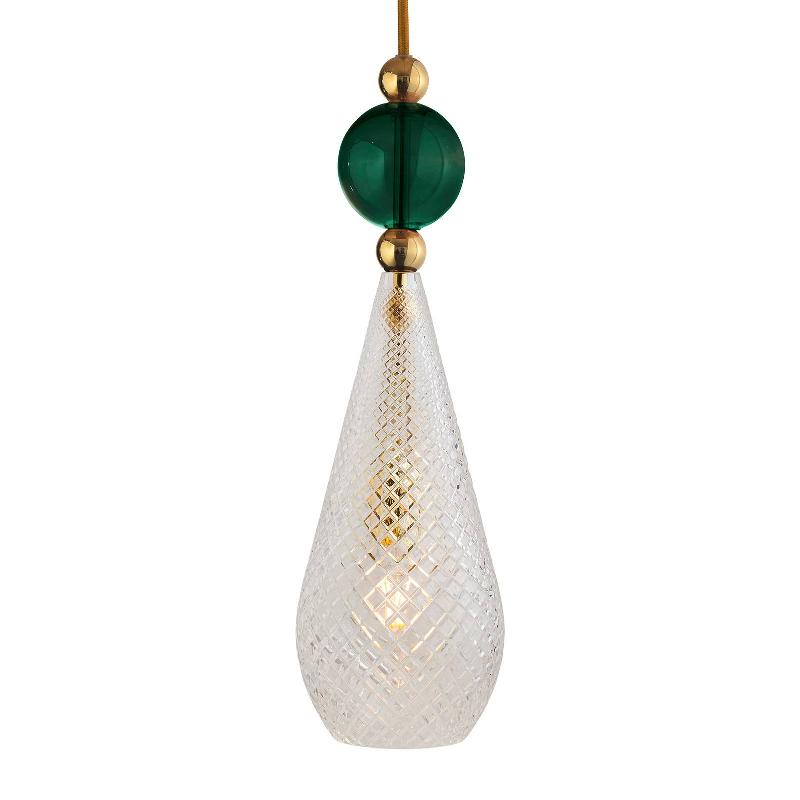 EBB & FLOW SMYKKE L OR CRYSTAL CHECK BOULE VERTE