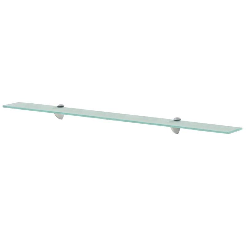 Étagère murale design en verre trempé transparent - 100 x 10 cm - Épaisseur 8 mm - Réf. 2702126/2_0