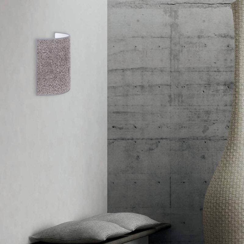 EULUNA APPLIQUE MURALE BOUCLE EN TISSU, GRIS
