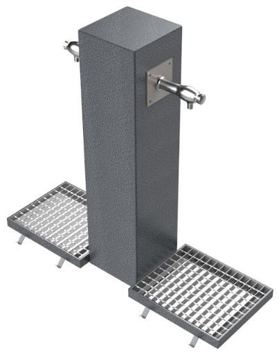 Fontaine d'extérieur pour collectivités - GALDANA 24470 - Double grille acier - Buffhyères_0