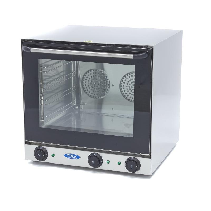 Four à convection électrique professionnel Maxima 09300417 - 4 plateaux - minuterie - grill 300°C_0