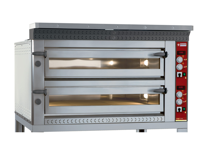 Four à pizza électrique Diamond LD8/35-N - 1070x1010x720 mm - Acier inox - Résistances intégrées - Capacité 2x4 pizzas_0