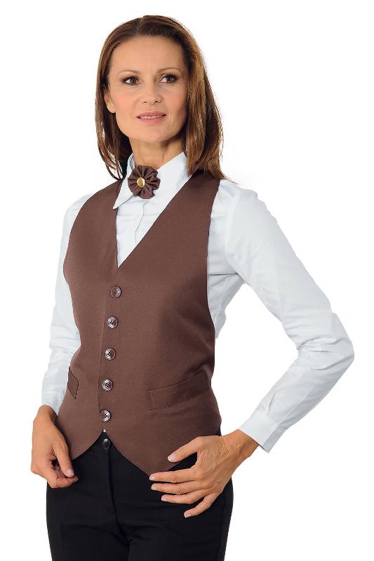 GILET CHEF DE RANG BOLERO CACAO