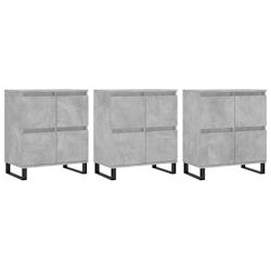 Helloshop26 - Buffet bahut commode armoire meuble de rangement organisateur cuisine salle de séjour salons 3 pcs bois d'ingénierie 02_0037140 - 3000_0