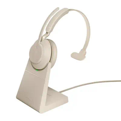 Jabra Evolve2 65 Casque Sans fil Arceau Bureau/Centre d'appels USB Type-C Bluetooth Beige_0
