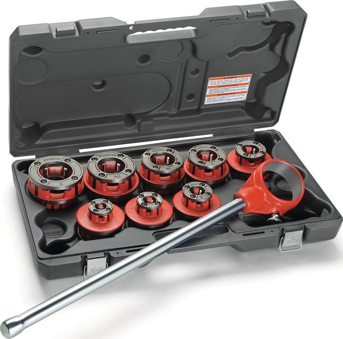Jeu de filières RIDGID 11-R - 1/2, 3/4, 1, 1 1/4, 1 1/2, 2 pouces - Construction robuste en fonte_0