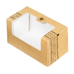 Boîte pâtissière décor Saveurs Nature 200x105x95mm x 350 JORIDEAL - marron en carton 3519400620093_0